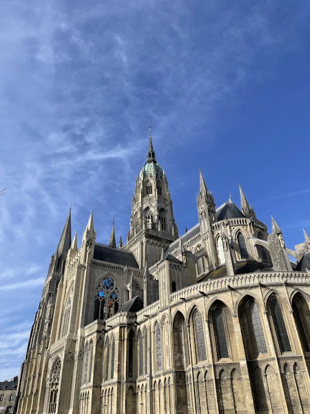a large building with towers