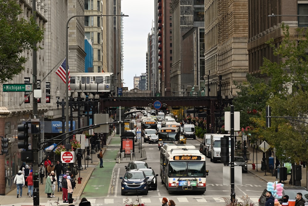 a busy city street