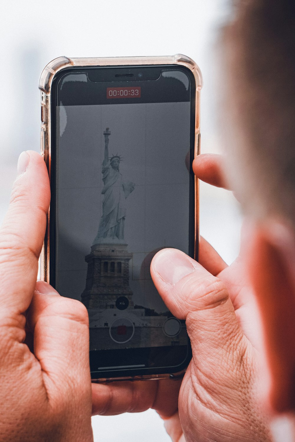 a person holding a cell phone