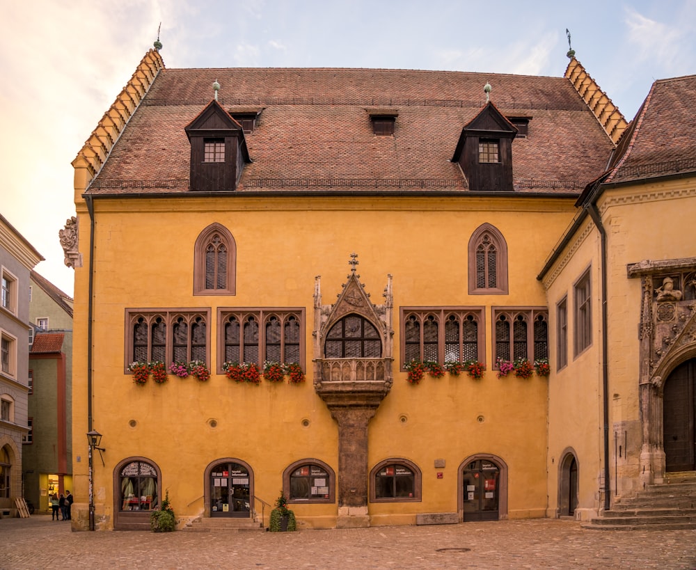 a building with a large window