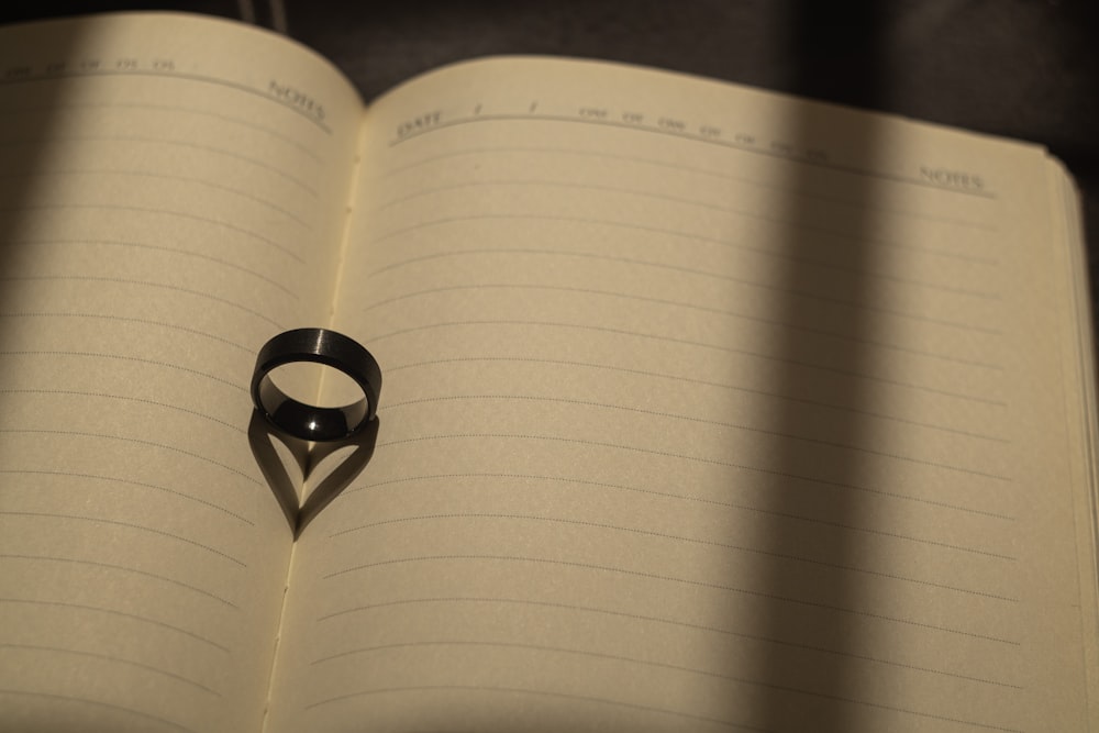 a ring on a book