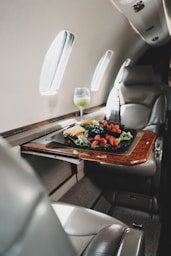 fruit display on private jet