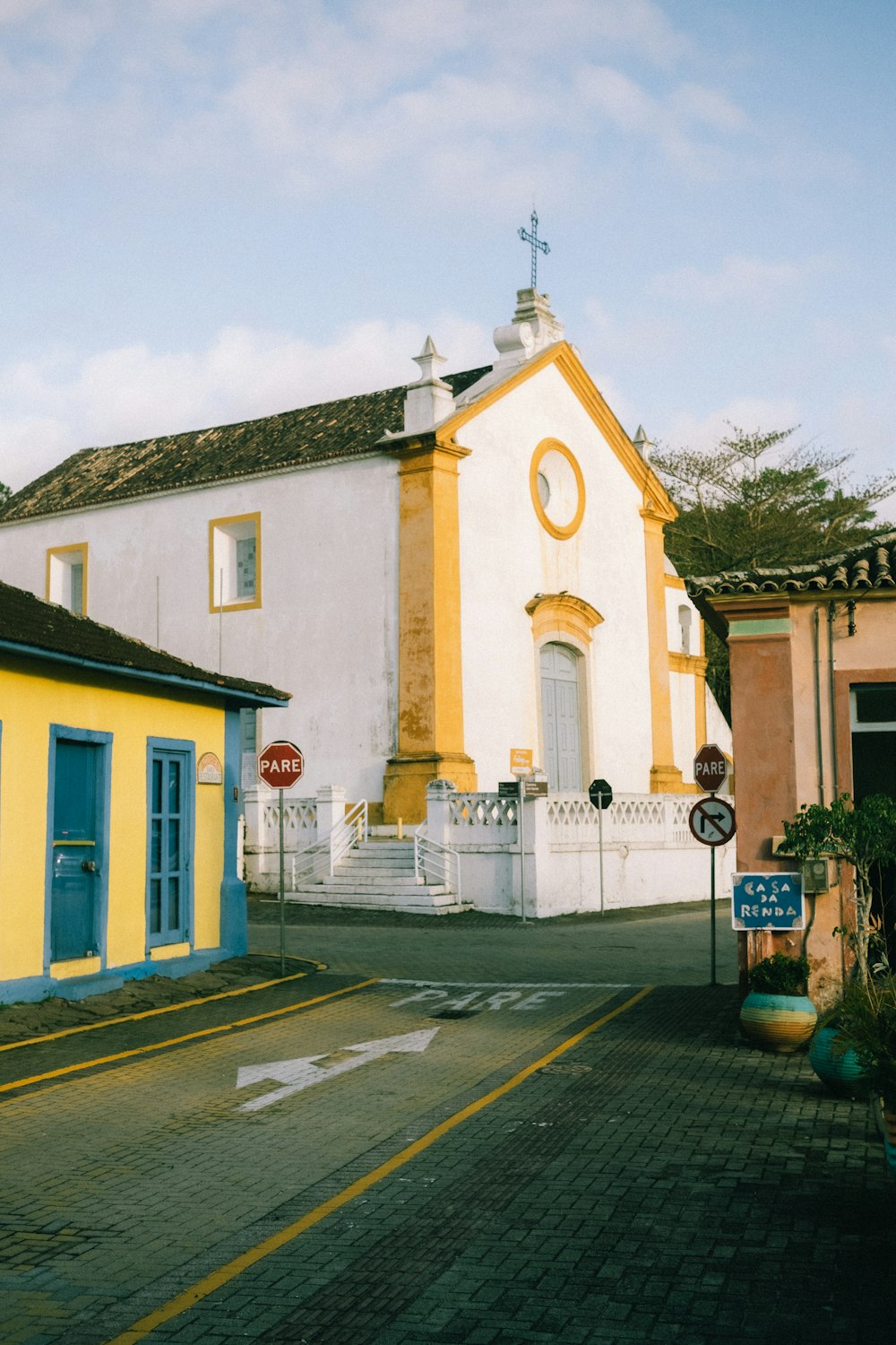 a building with a cross on top