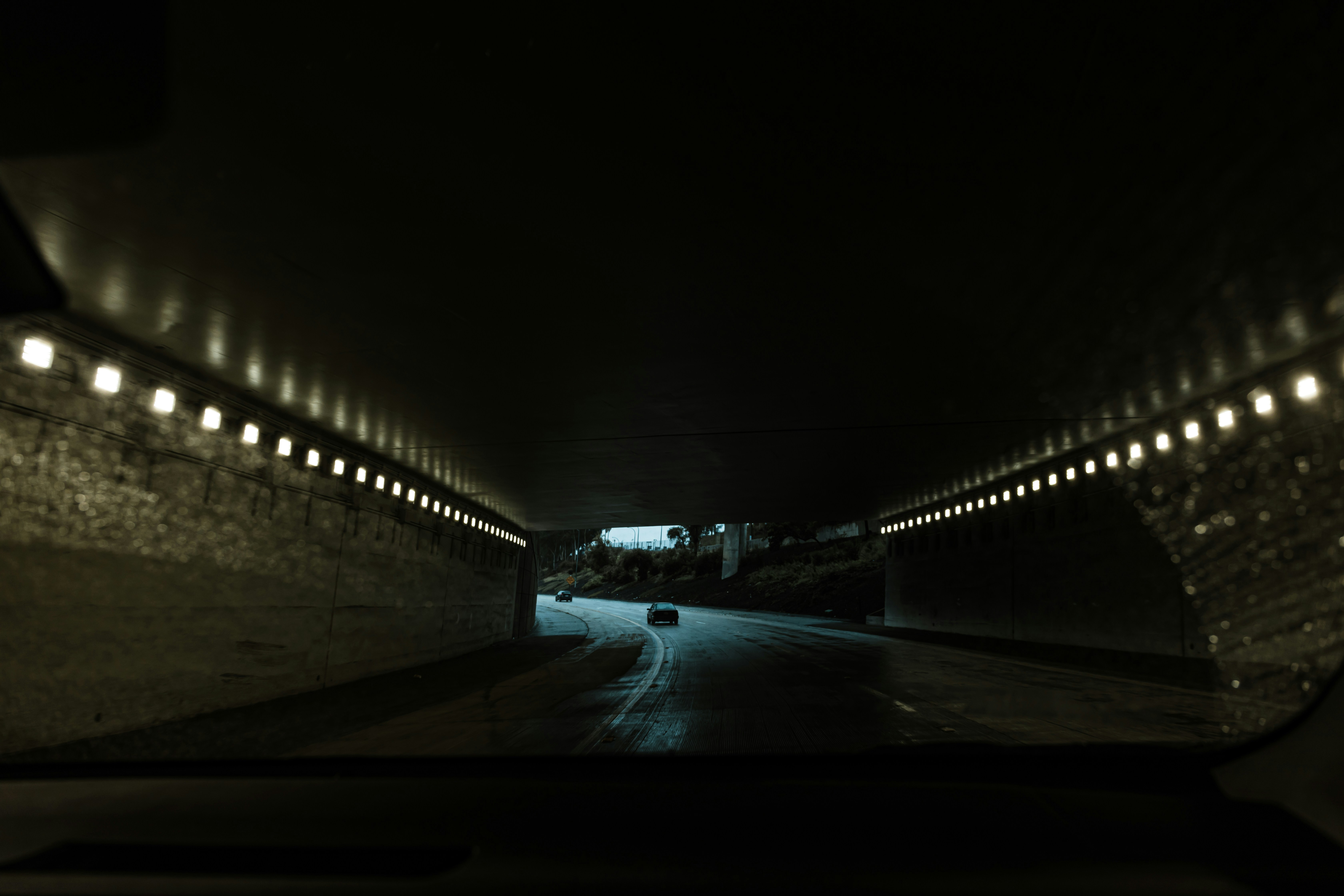 a car driving on a road