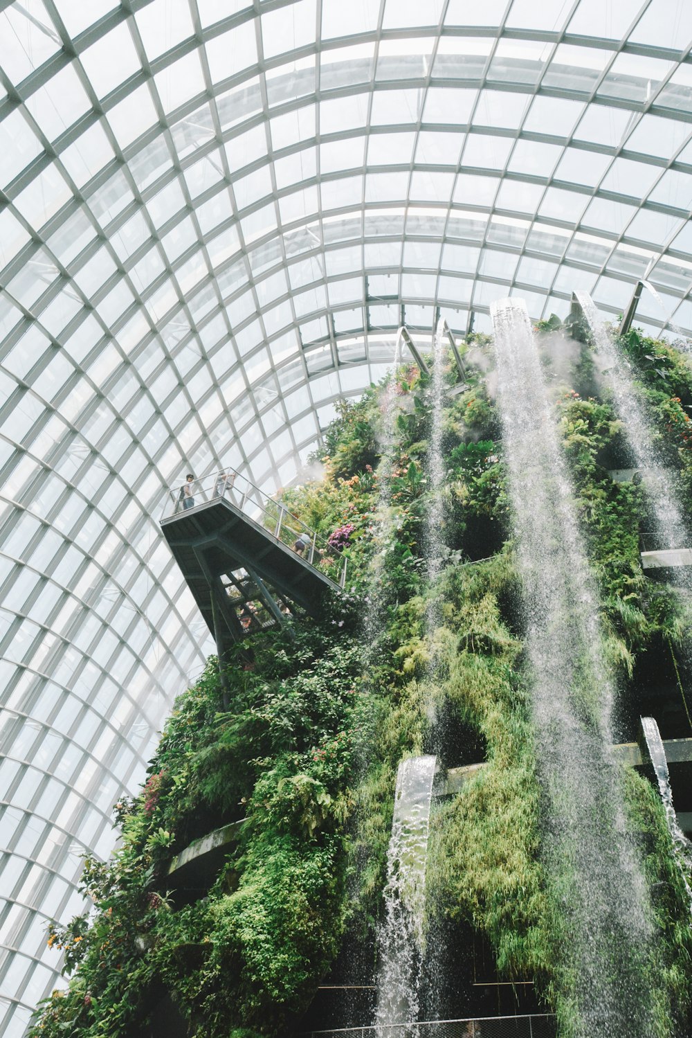 a building with a glass wall