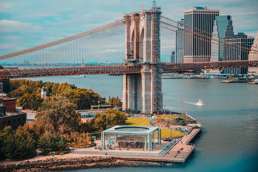 a bridge over a body of water