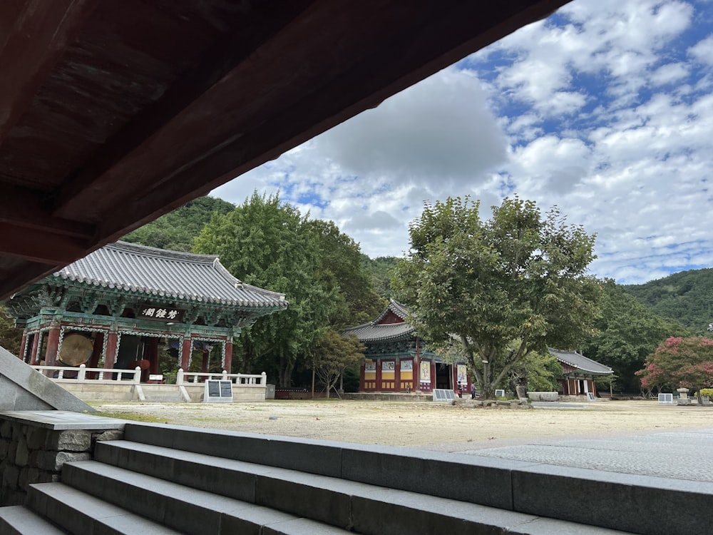 a building with a roof