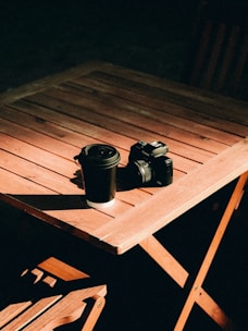 a camera on a table