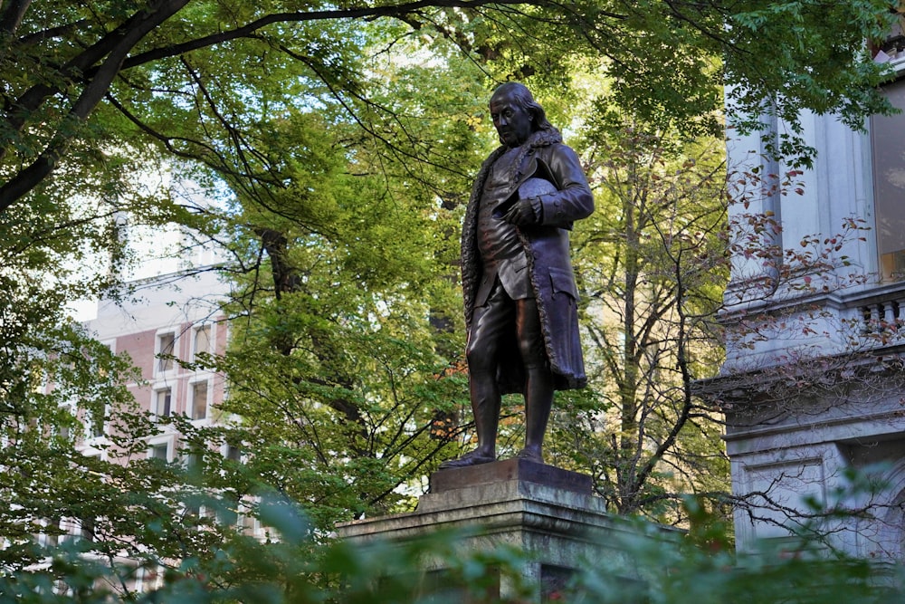 a statue of a man