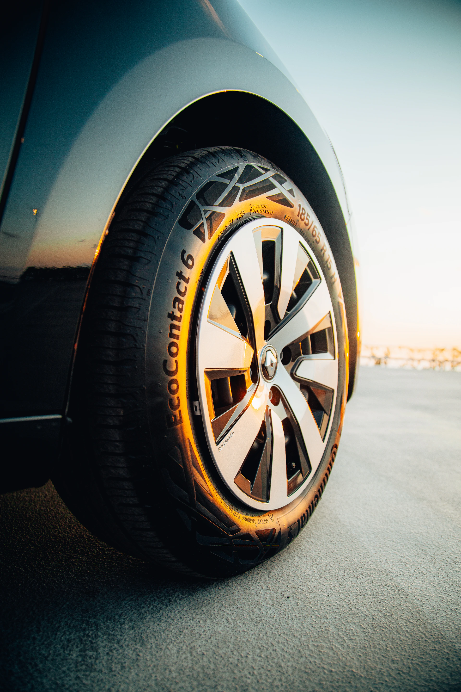 a close up of a tire