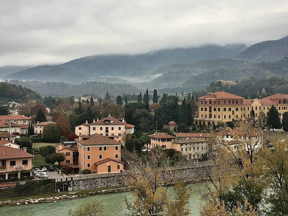 a city with a river running through it