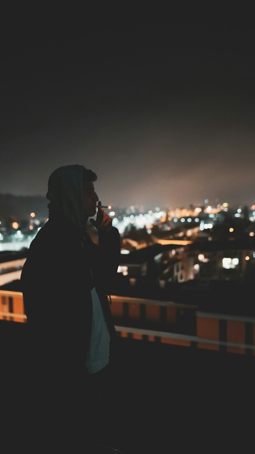 a person smoking a cigarette