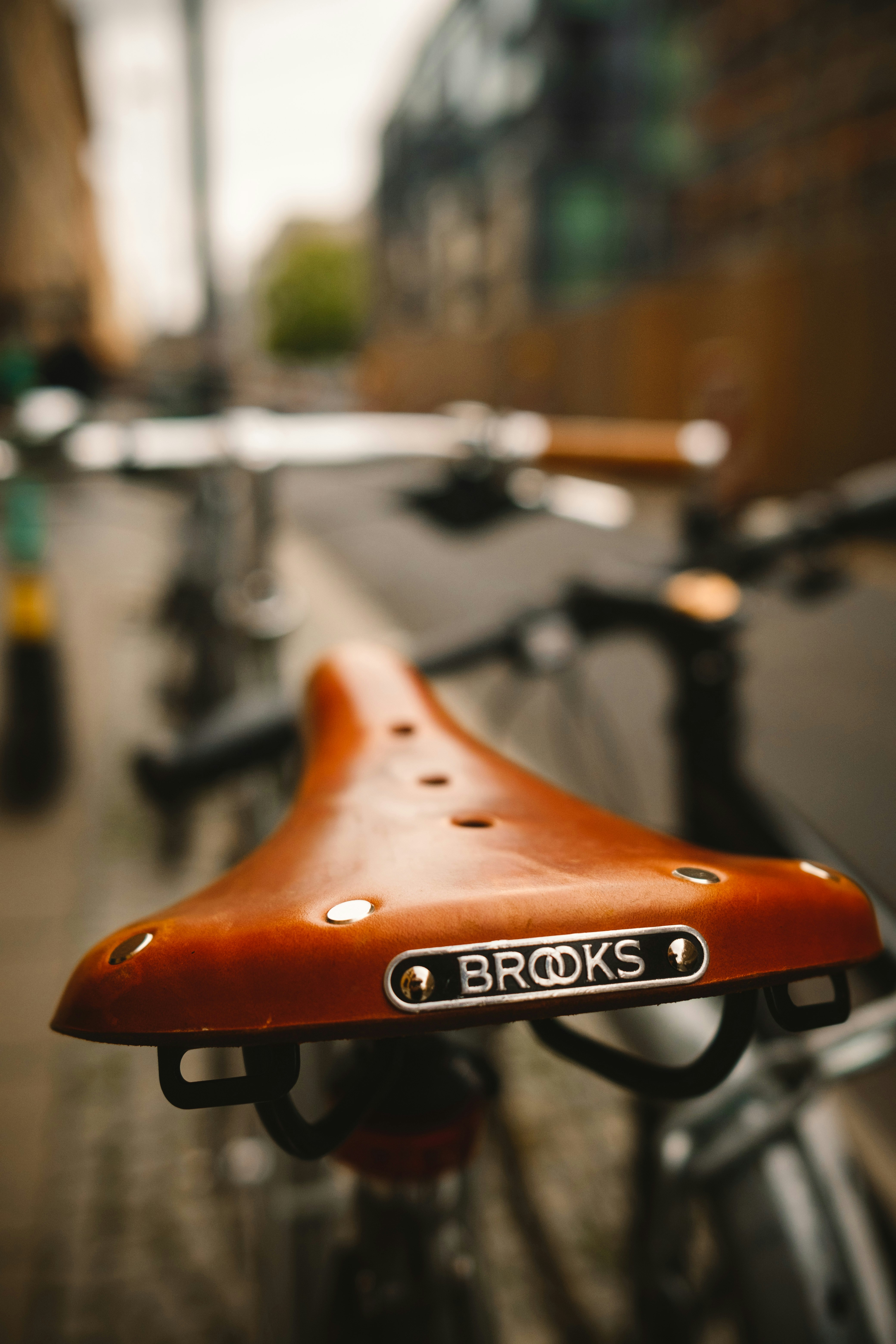 Eine Nahaufnahme eines Fahrradlenkers