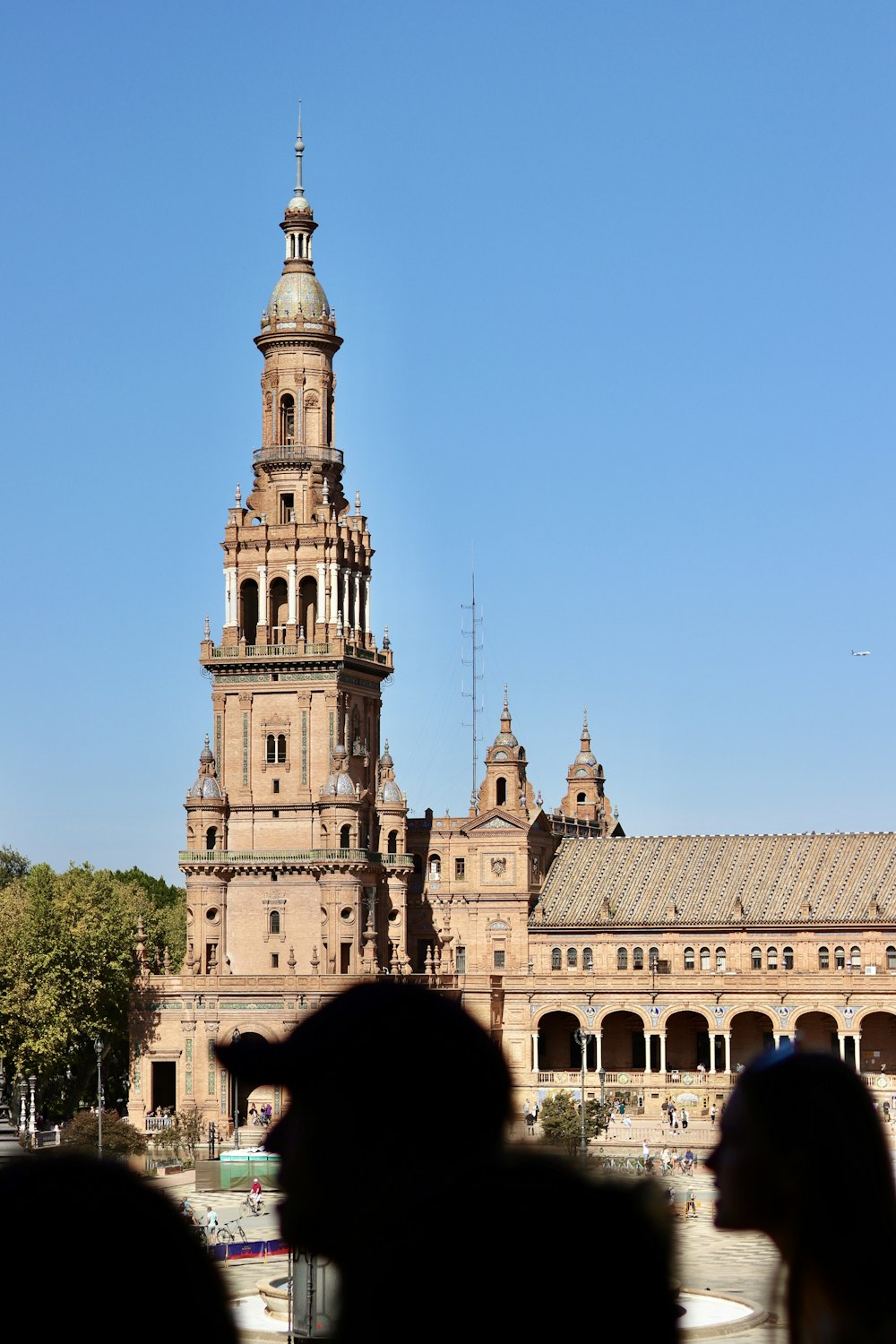 a large building with a tower