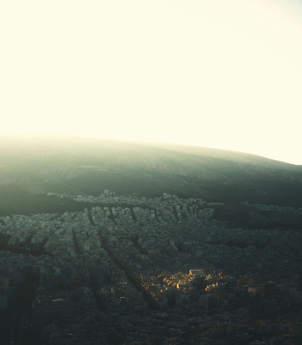 an aerial view of a city