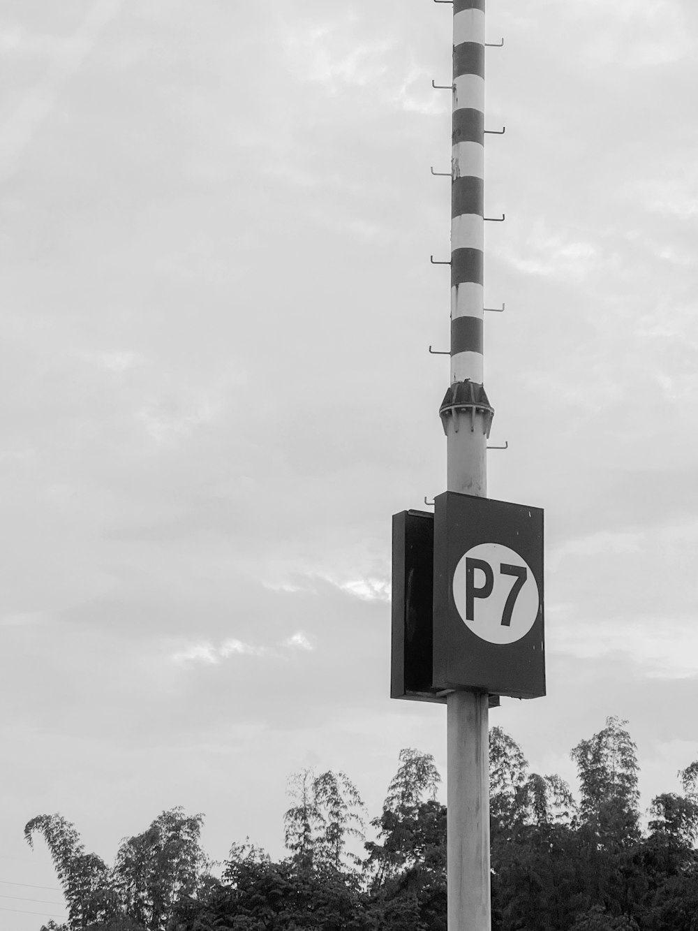 a sign on a pole