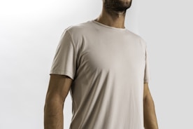 a man wearing a white shirt