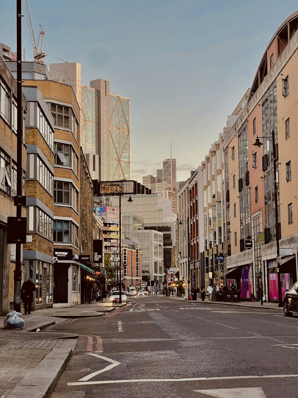 a street with buildings on either side