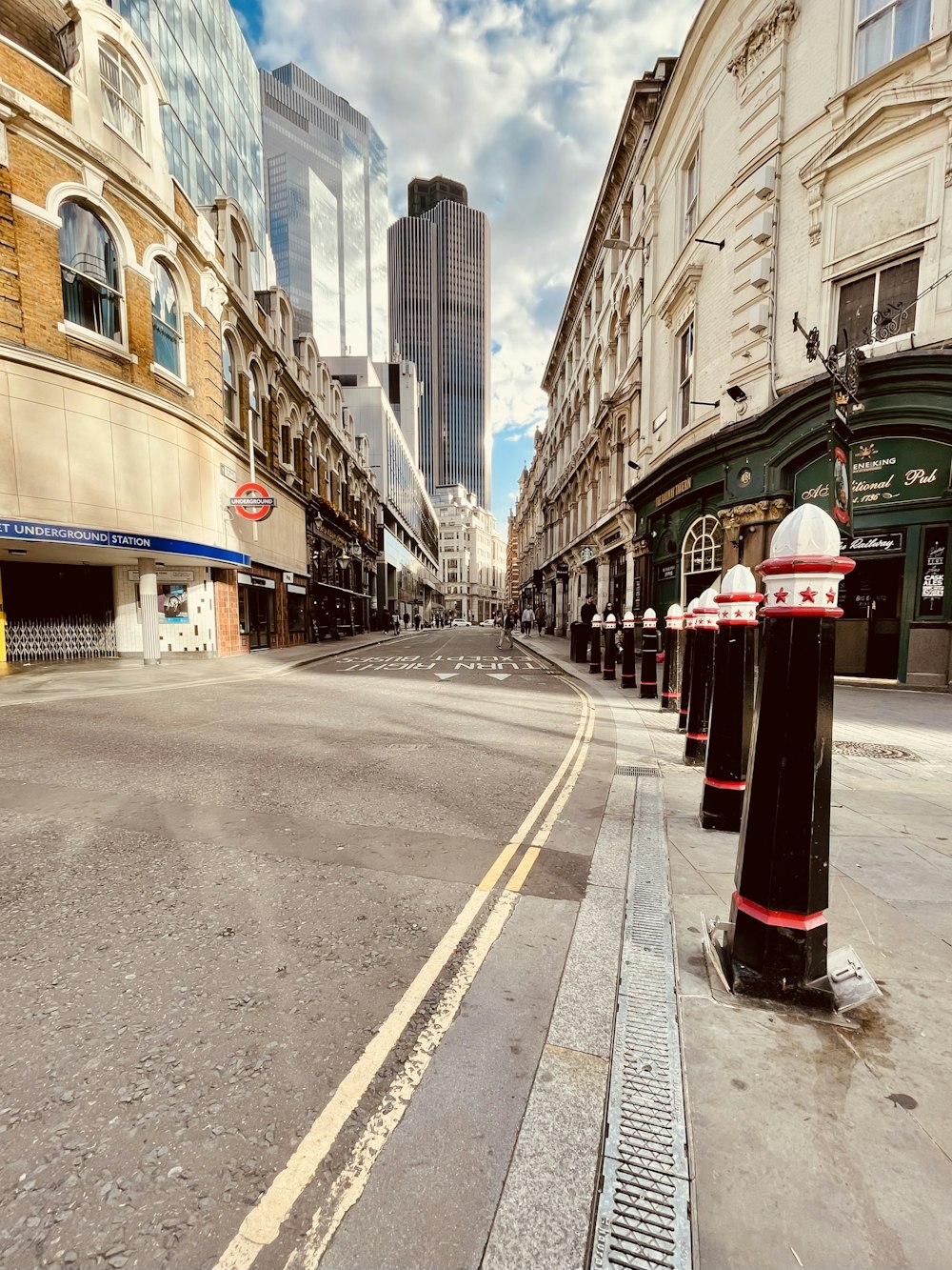 a street with buildings on either side