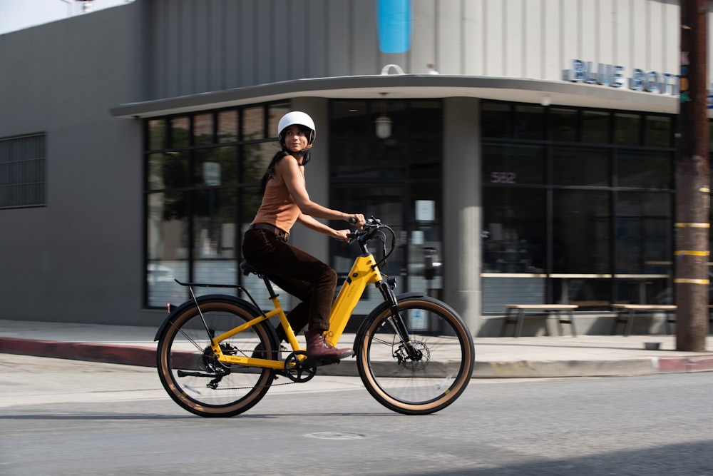 a person riding a bicycle