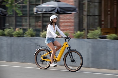 a person riding a bicycle