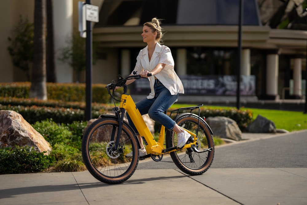 a person riding a bicycle