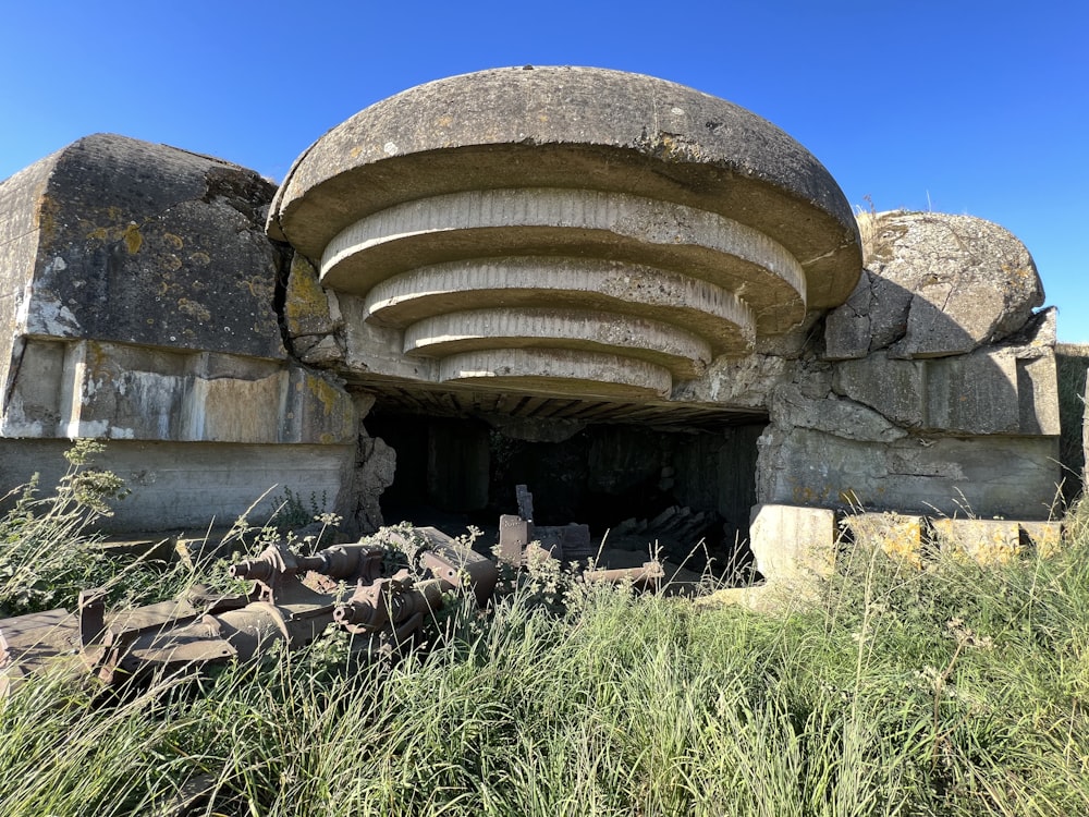 a stone structure with a dome