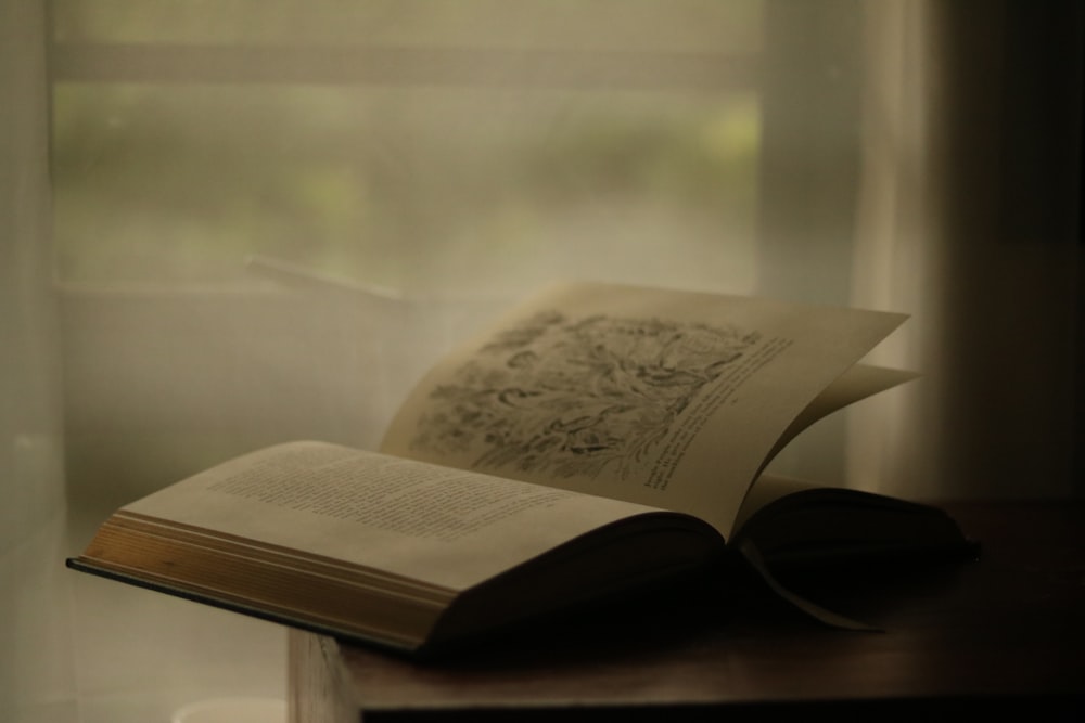 a book and a pair of glasses on a desk