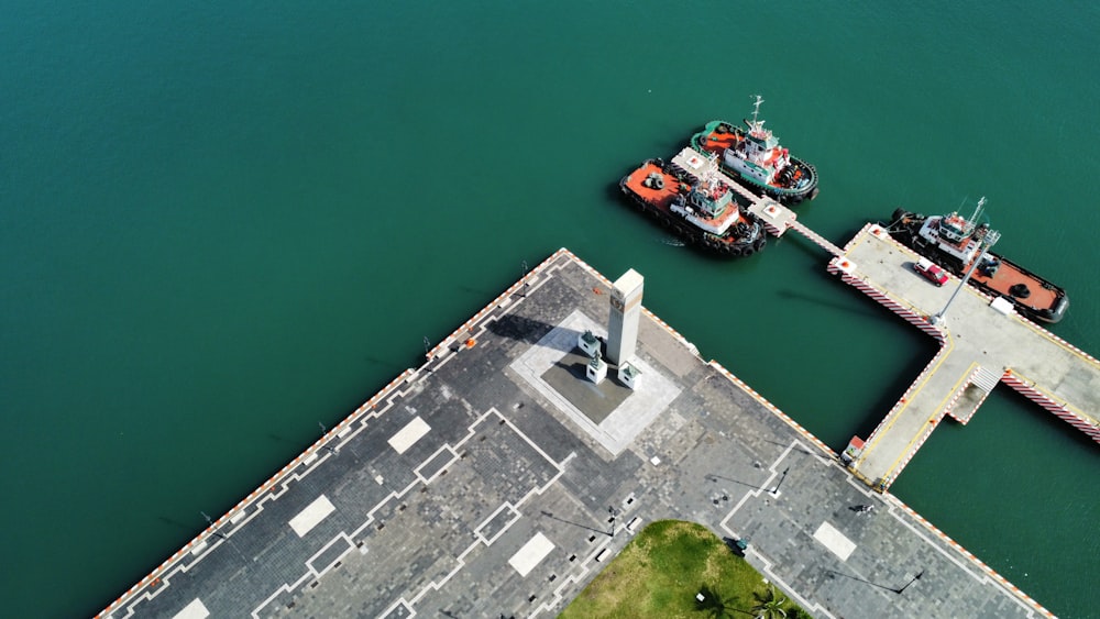 a group of ships in the water