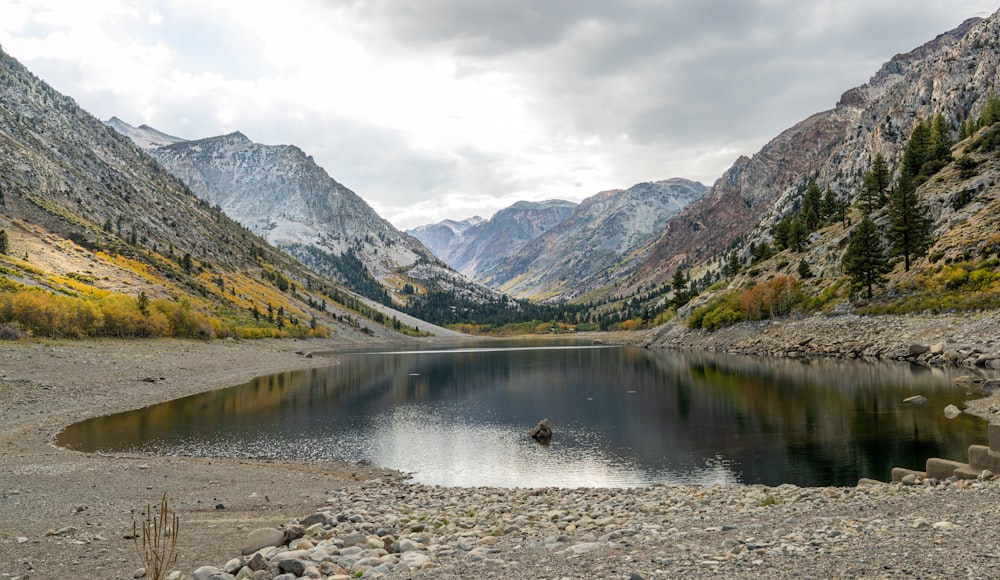 a lake in the mountains