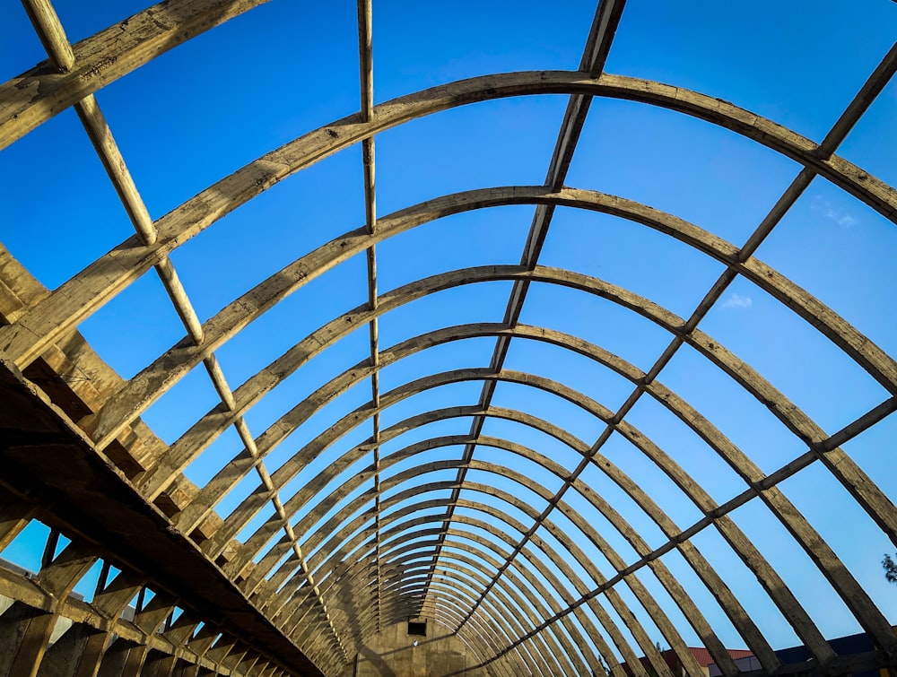 a close-up of a metal structure