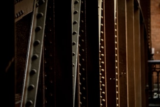 a close up of a metal surface