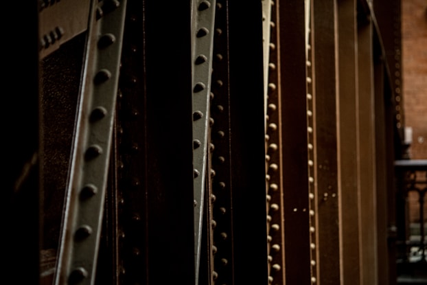 a close up of a metal surface