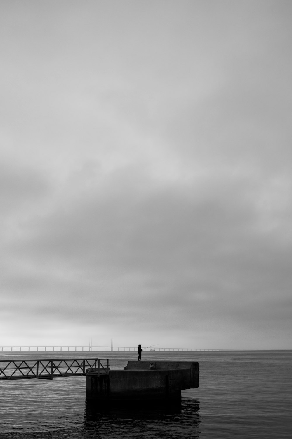 a person standing on a dock