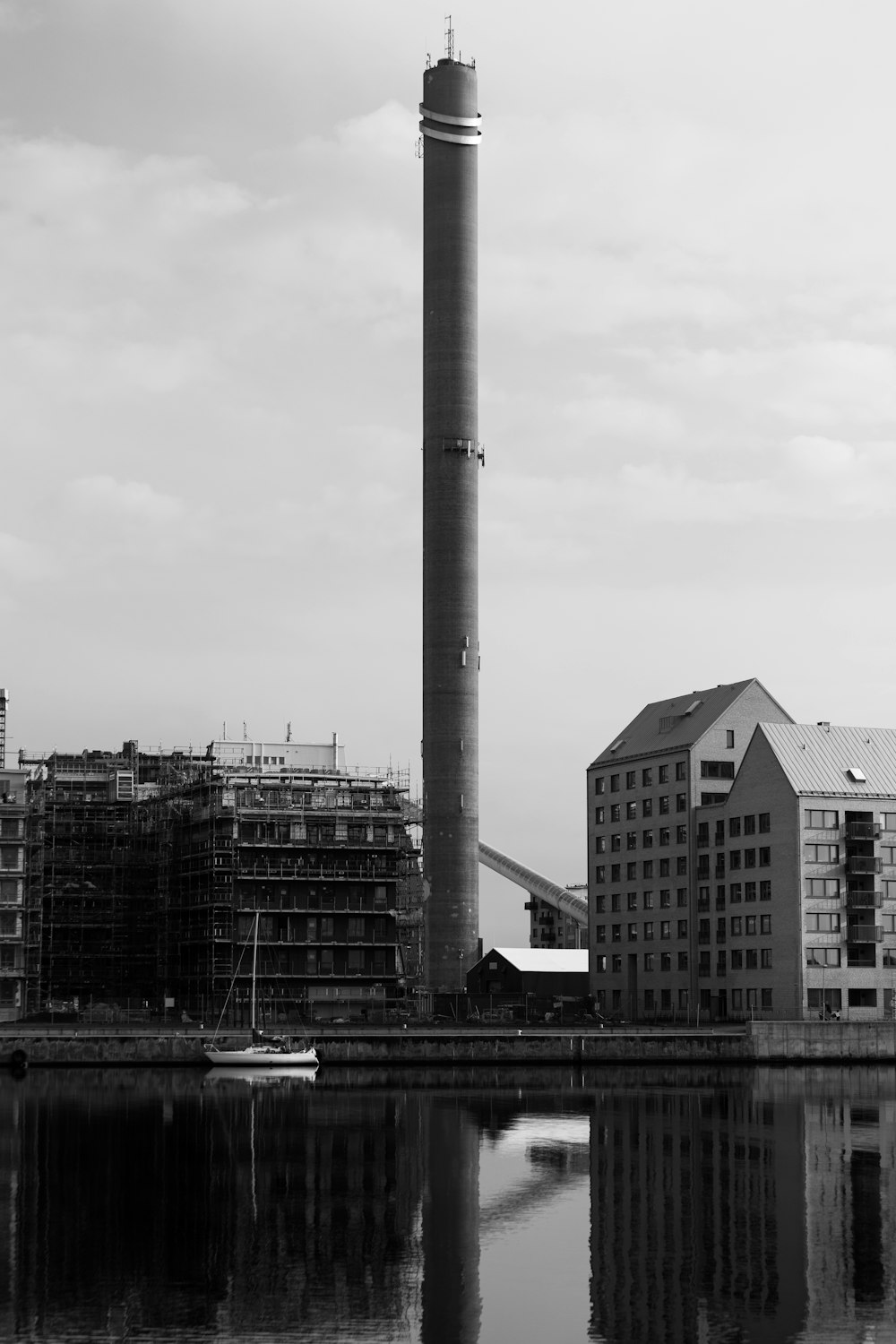 a tall tower in a city