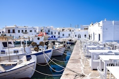 boats docked at a pier