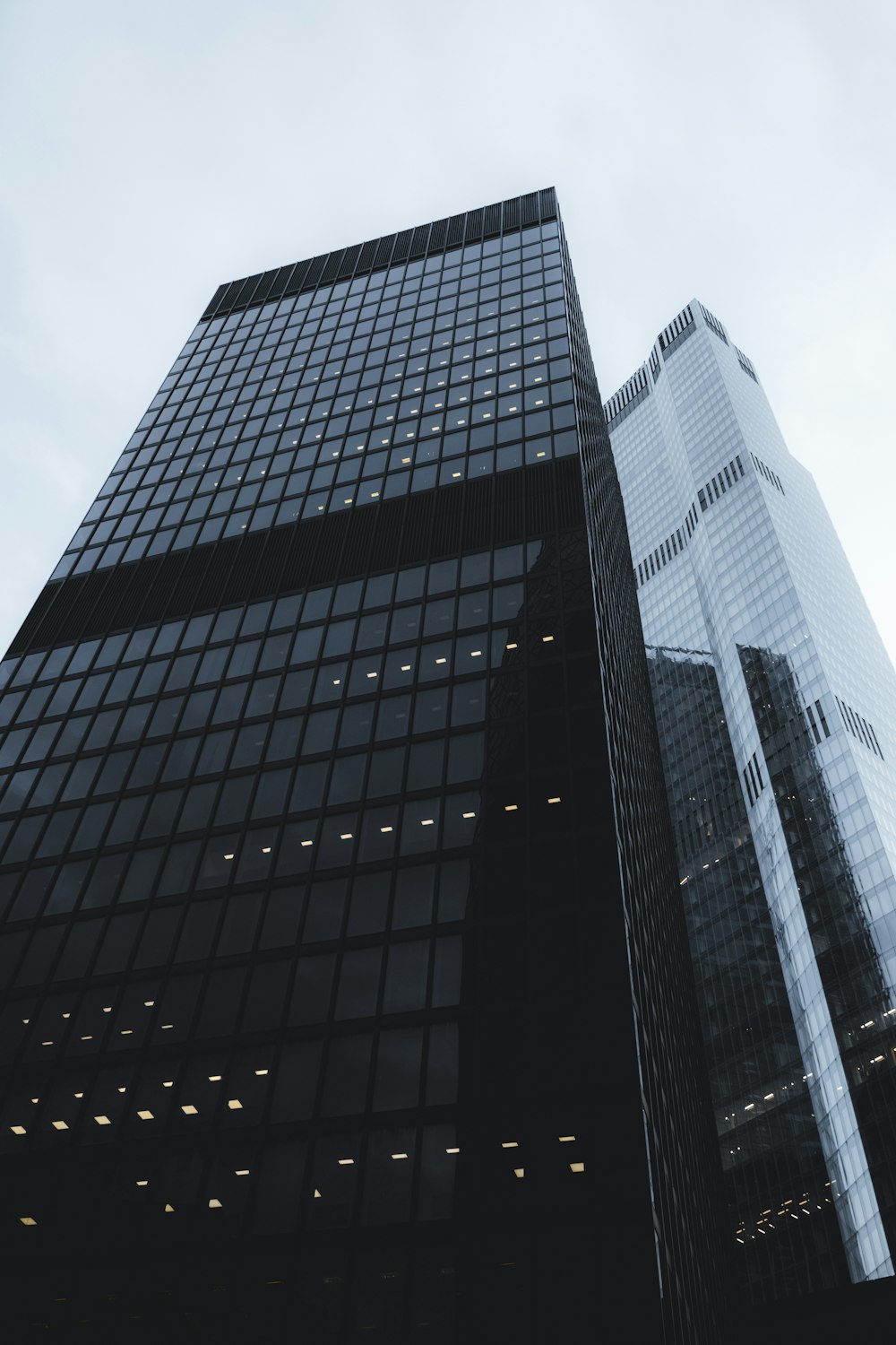 a few skyscrapers in a city