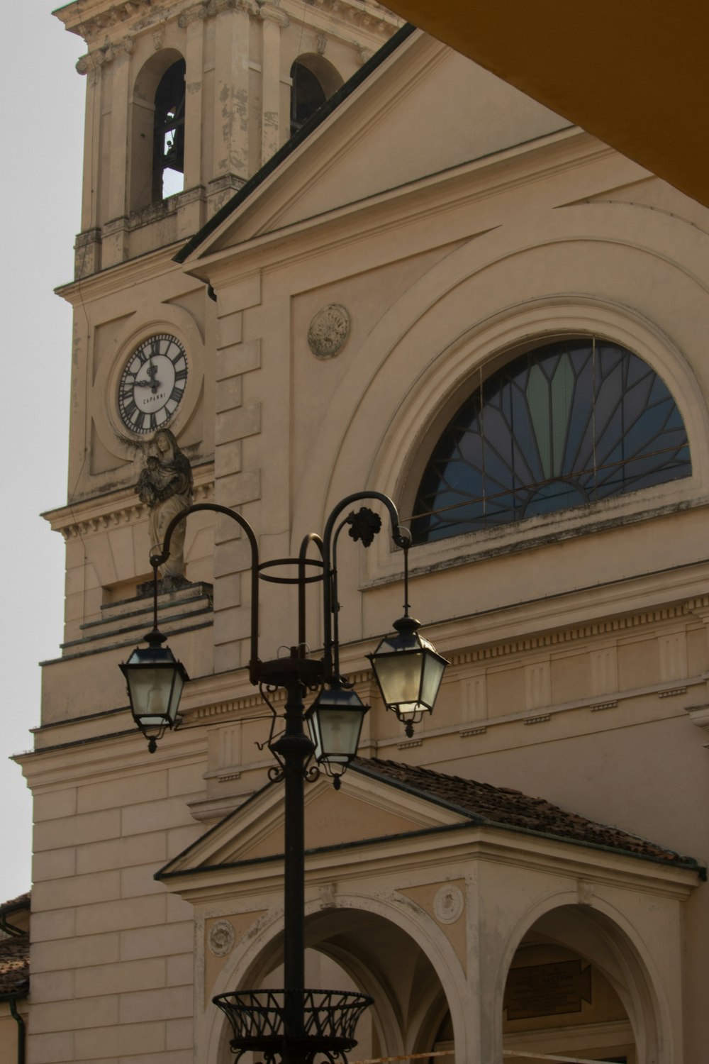 a clock on a building