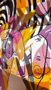 A striking image of a mural created by local artists.