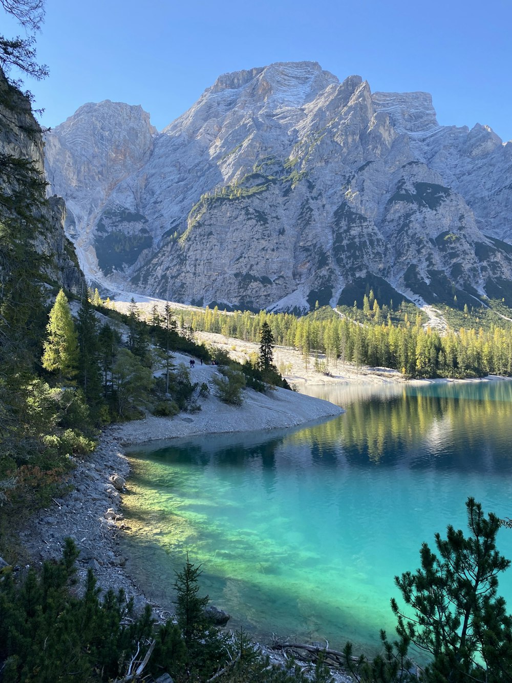 a lake surrounded by mountains