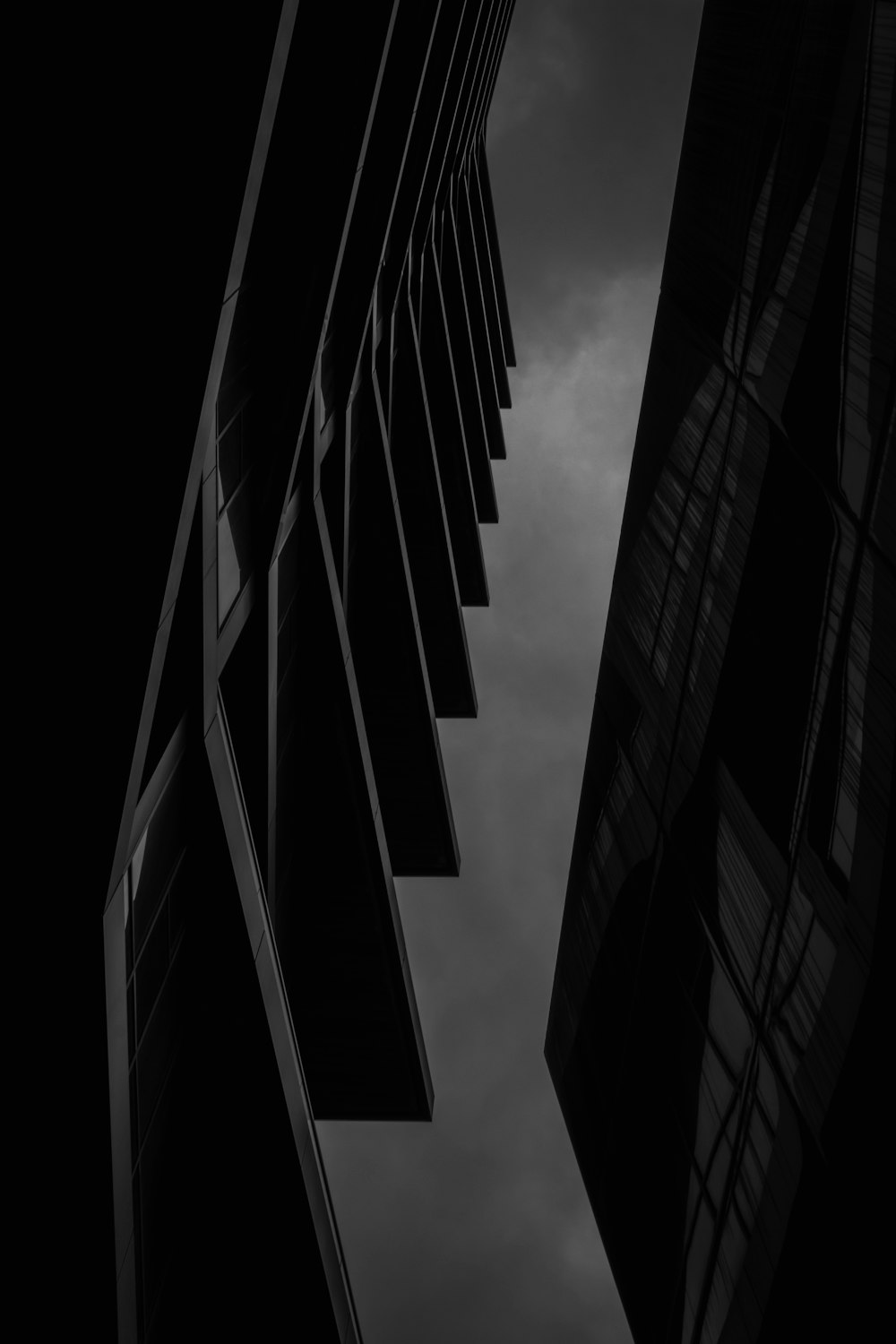 a close-up of tall buildings