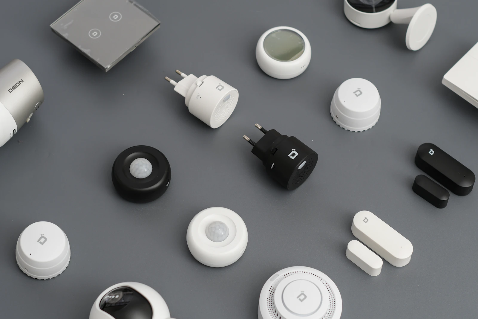 Illustrative photograph of a home security setting at night