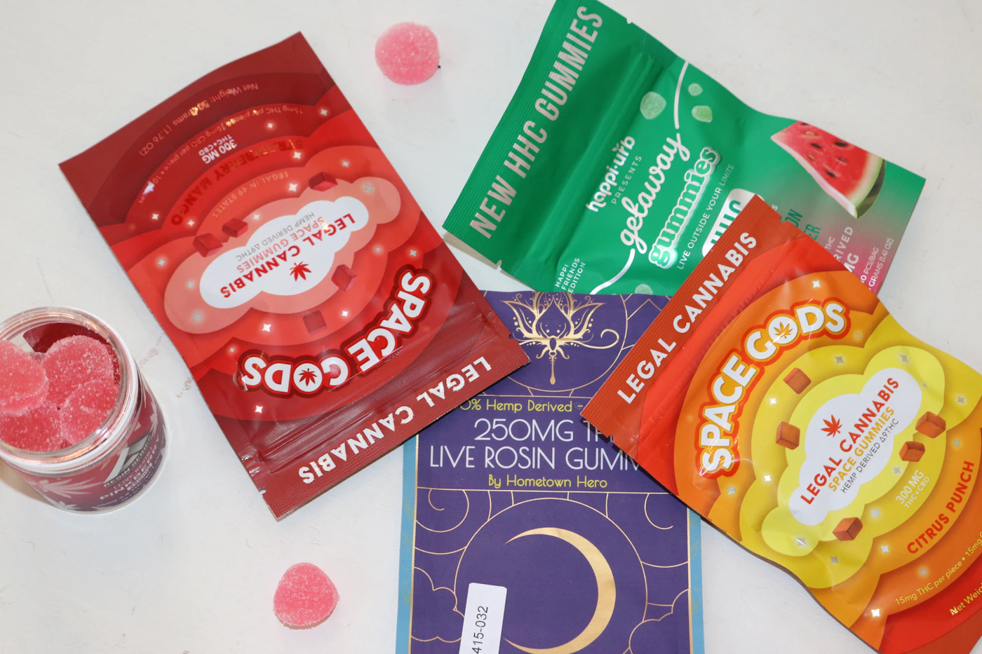 Packaged CBD gummies and hemp products
