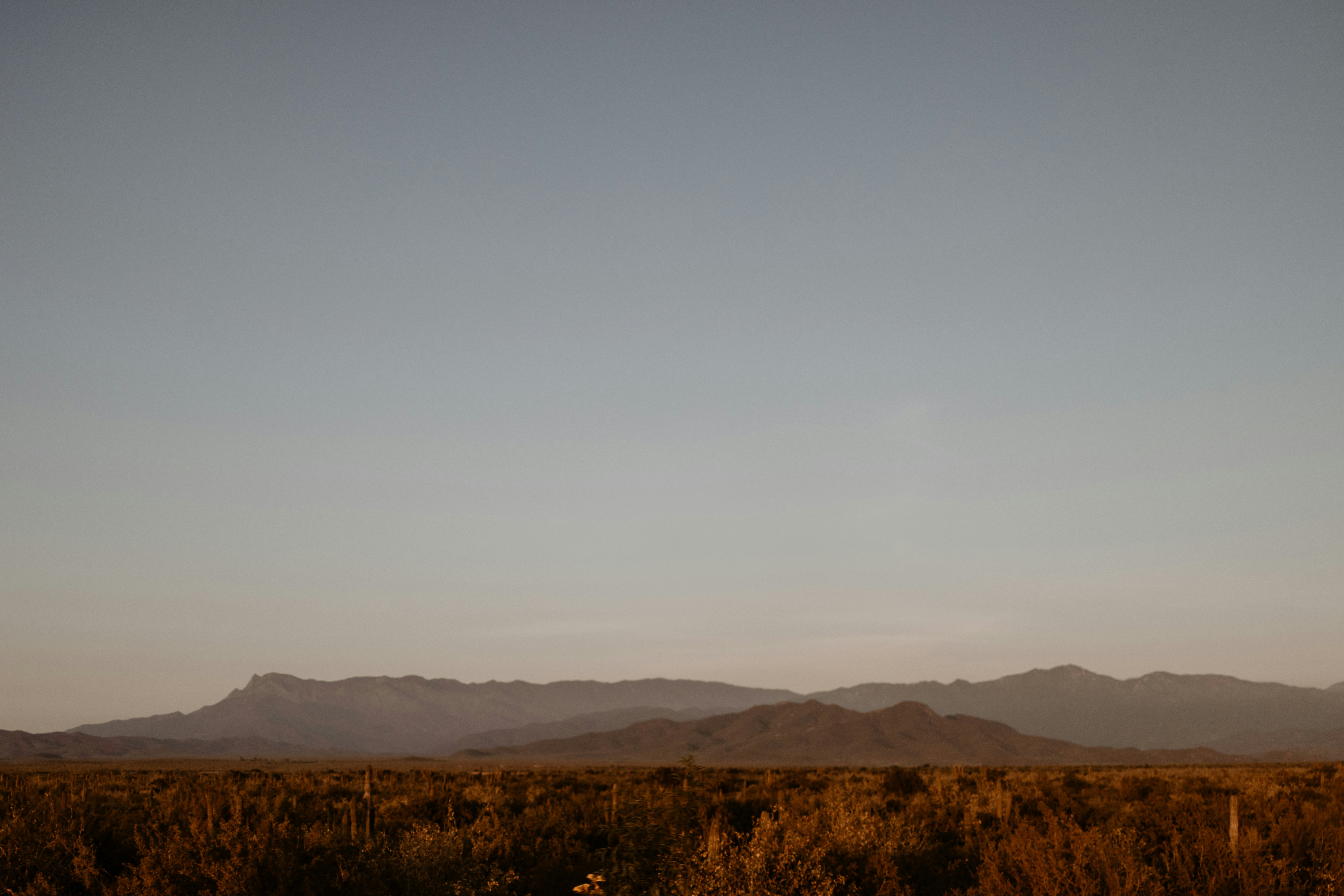 Scenic view from a car window in Los Cabos