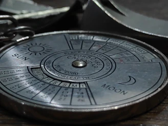 a close up of a record