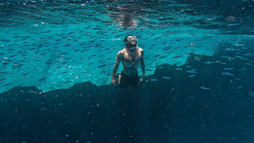 a man in the water