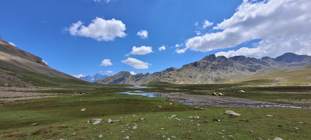 a lake in a valley