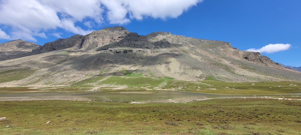 a large green mountain