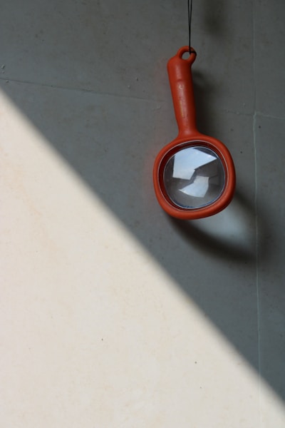 a red and black key chain