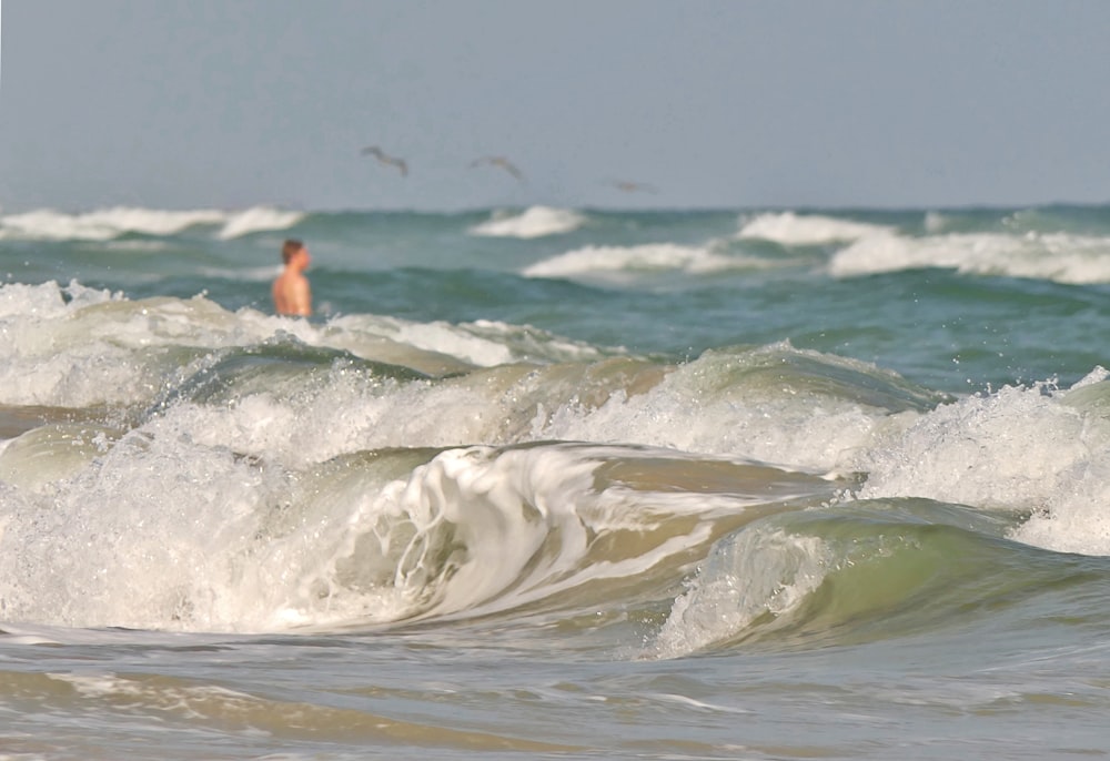 a person in the ocean